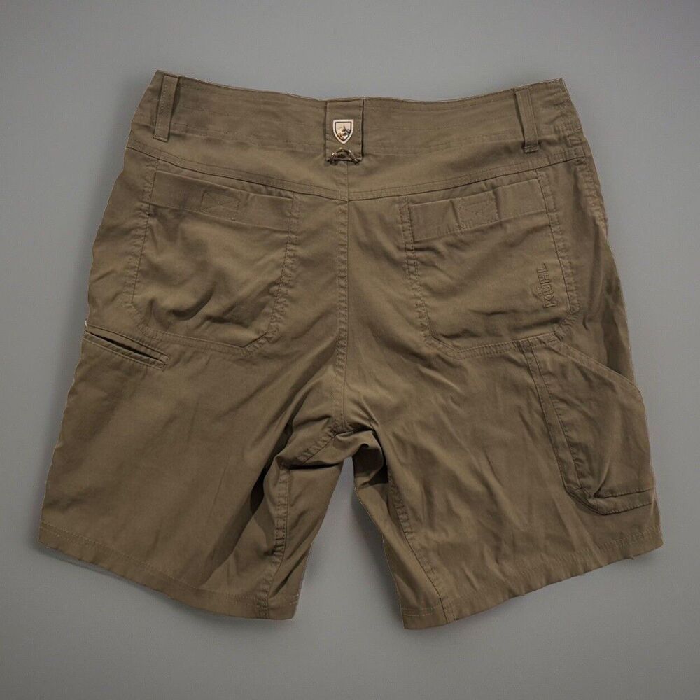 KUHL Mens Renegade Shorts Sz 32 Olive Green Hiking Zip Pockets Stretch Outdoor - Picture 2 of 16